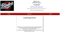 Desktop Screenshot of bindersinspection.com